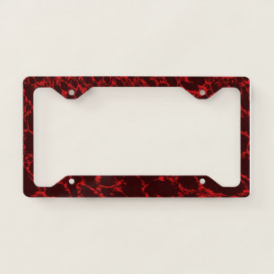 Red Leopard print License Plate Frame