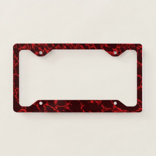 Red Leopard print License Plate Frame