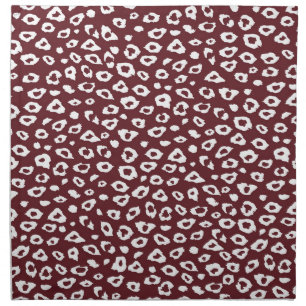 Red Leopard Print Napkin