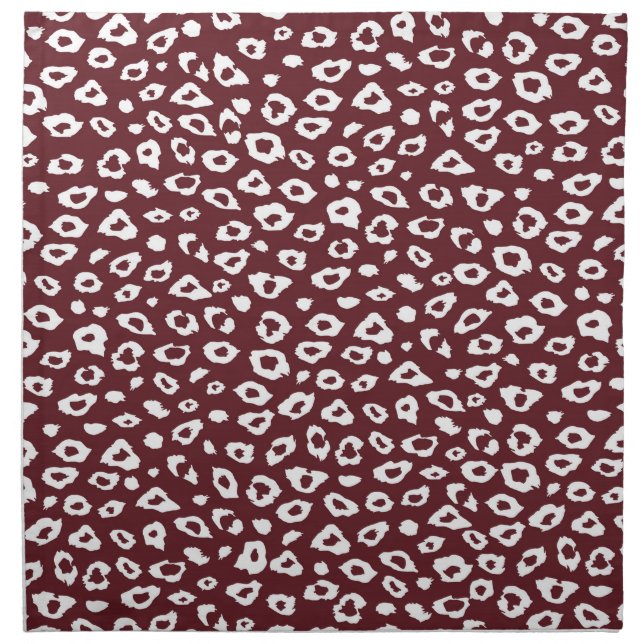 Red Leopard Print Napkin (Front)