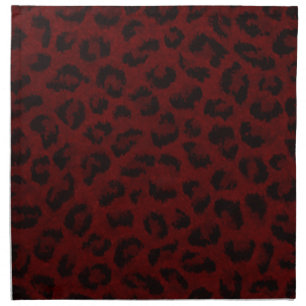 Red Leopard Print Napkins