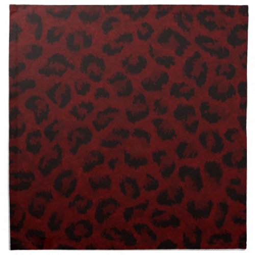 Red Leopard Print Napkins