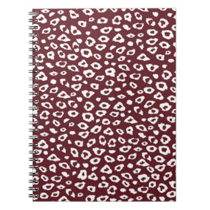 Red Leopard Print Notebook