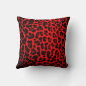 Red Leopard Print Pillow | Zazzle
