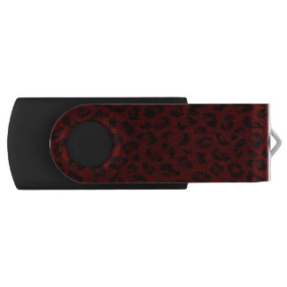Red Leopard Print USB Flash Drive
