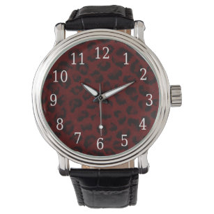 Red Leopard Print Watch