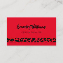 Red Leopard Professional Business Card