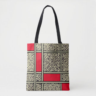 Red Leopard Tote Bag