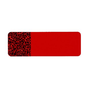Red Leopard Wobble Pattern Backgrounds Wallpapers Label by CreativeColours at Zazzle