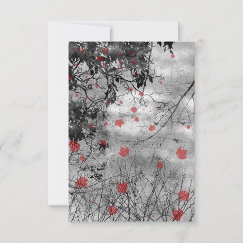 Red Letter Day Goth Wedding RSVP card