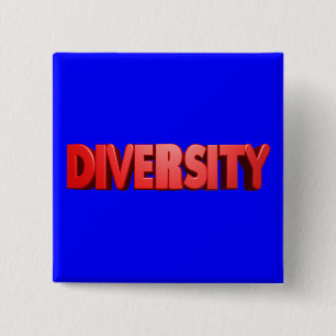 Red Letter Diversity Square Pinback Button