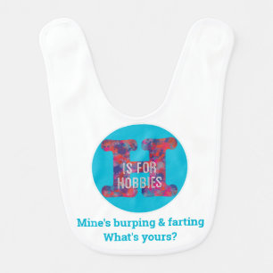 Red letter H is for Hobbies Mine's... Baby Bib