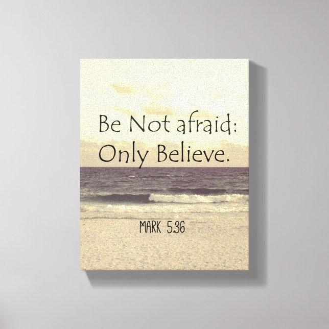 Red Letter Quotes: Be Not Afraid Bible Verse Canvas Print (Front)