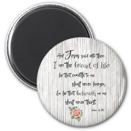 Red Letter Words I am the Bread of Life Magnet