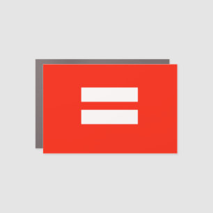 Red LGBTQ+ Rights Pride Flag Car Magnet