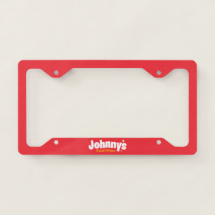 Red License Plate Holder Frame
