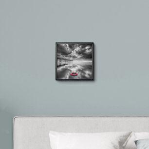 Red Lifebuoy Coastal Peel and Stick Photo Tile