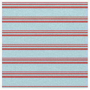 Red & Light Blue Colored Striped/Lined Pattern Fabric