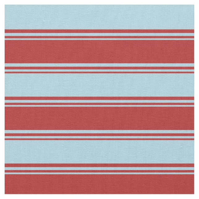 Red & Light Blue Colored Stripes Pattern Fabric (Close Up)