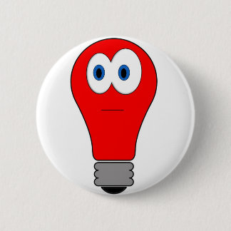 Red Light Bulb Pinback Button