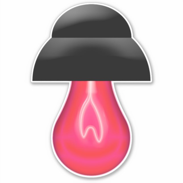 Red Light Bulb Sticker (Front)