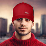 red& light gray personalized  embroidered baseball cap<br><div class="desc">Personalized Baseball Cap - Embroidered in shades of light gray and red .This cap is the ultimate accessory for those who like to keep it classy with a touch of spice.  It's easy right now to put his name and initials on it.</div>