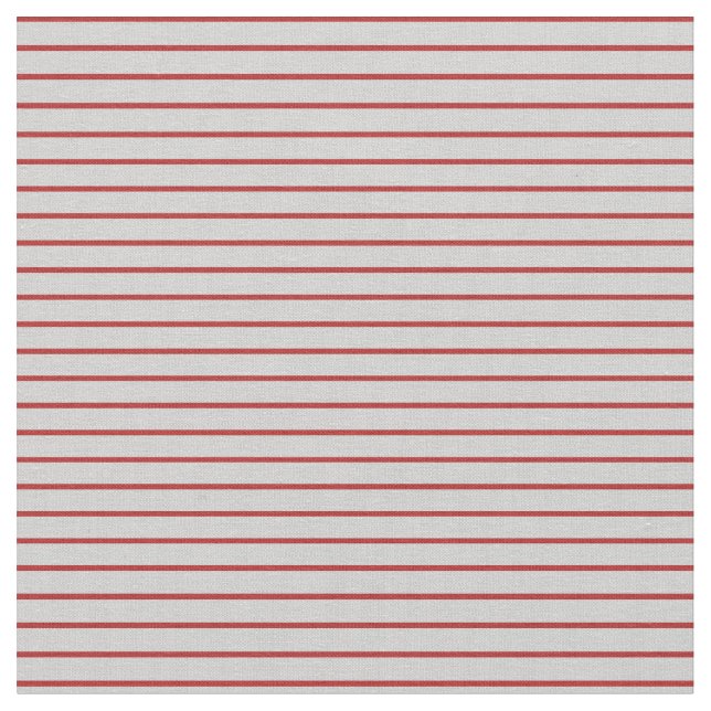Red & Light Gray Striped/Lined Pattern Fabric (Close Up)