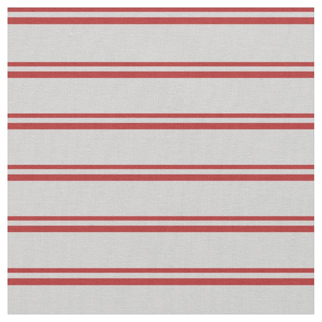 Red & Light Gray Stripes/Lines Pattern Fabric (Close Up)