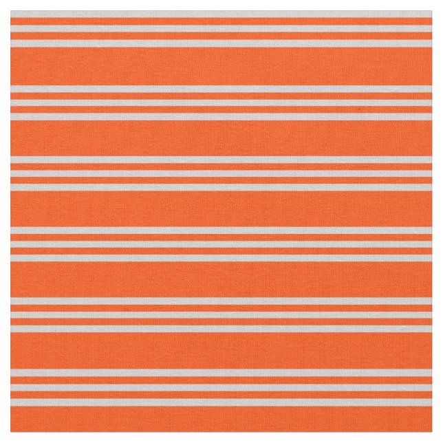 Red & Light Gray Stripes Pattern Fabric (Close Up)