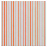 [ Thumbnail: Red & Light Grey Colored Striped Pattern Fabric ]