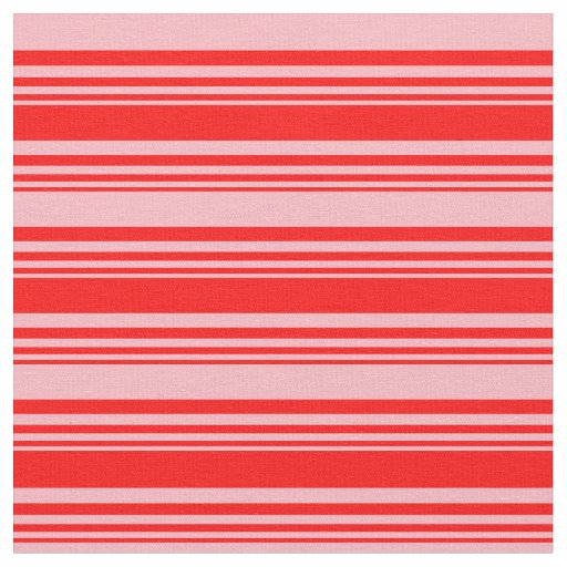Red & Light Pink Stripes Fabric