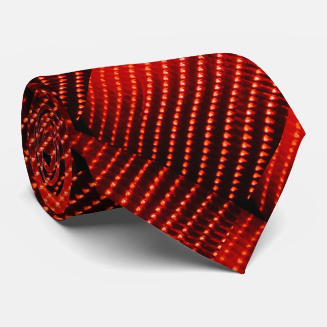 Red Light Strings Broadway Vegas Marque Neck Tie (Rolled)