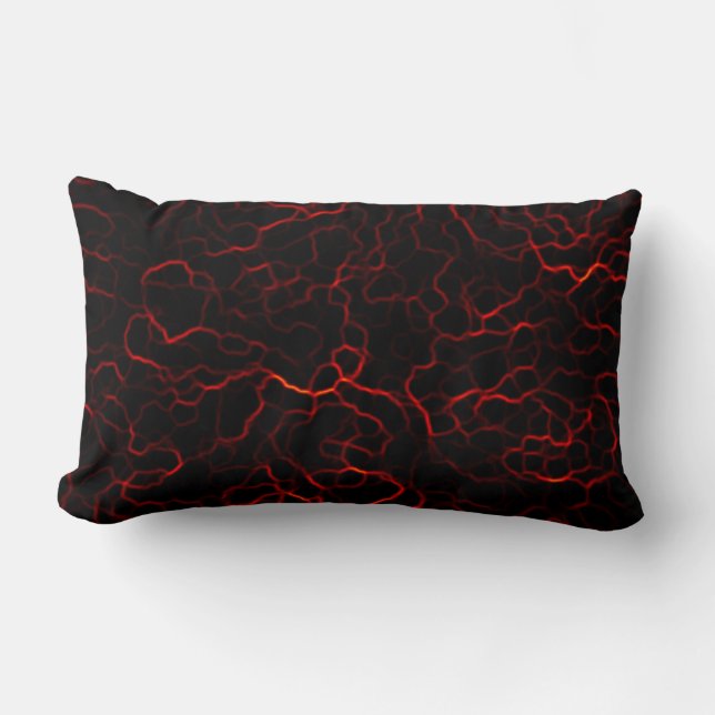 Red Lightening Lumbar Pillow (Front)