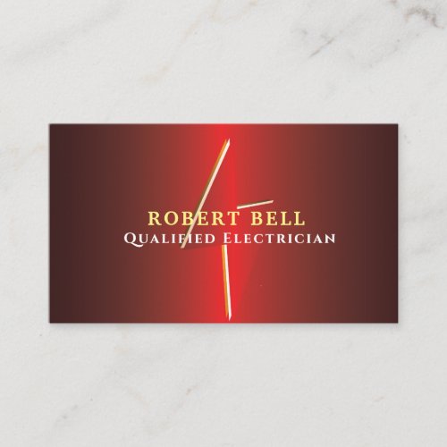 Red Lightening QualifiedCertified  Electricians  Business Card