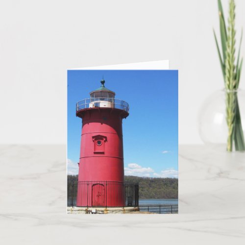  RED LIGHTHOUSE NOTECARD