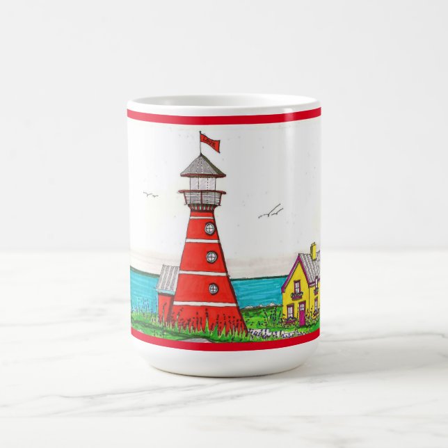 Red Lighthouse Red 15oz mug (Center)