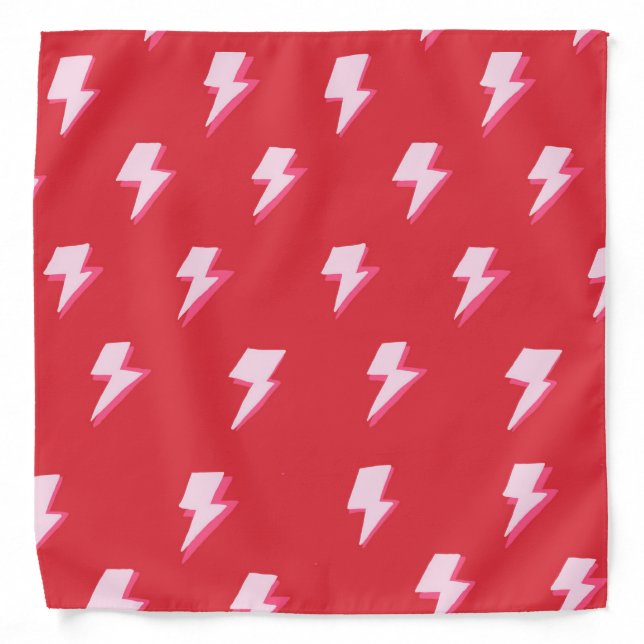 red lightning bolt bandana (Front)