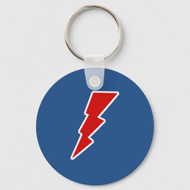 red lightning bolt keychain (Front)