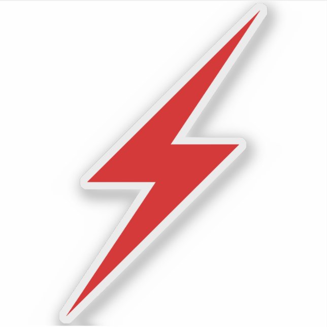 Red Lightning Bolt Of Anarchy Sticker (Front)