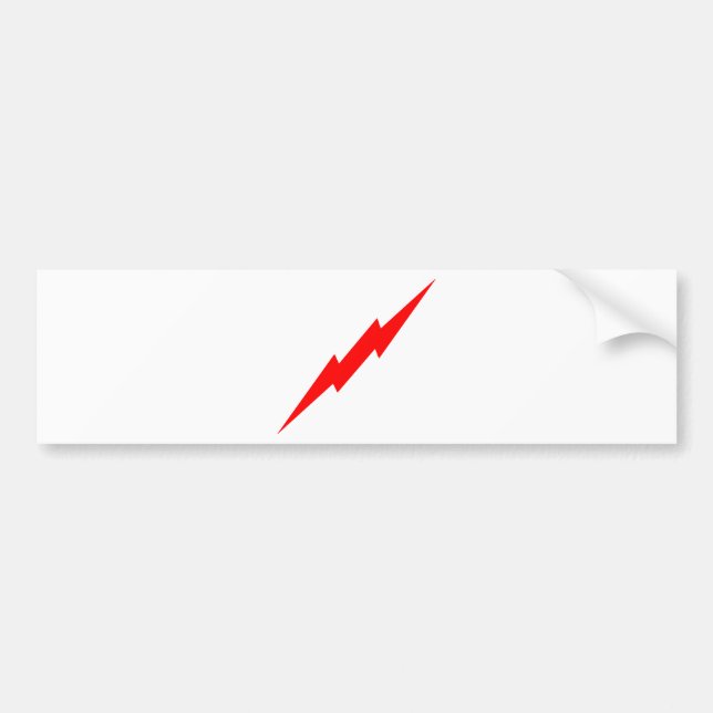 Red Lightning Bumper Sticker (Front)