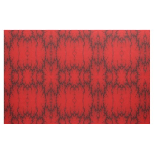 Red Lightning Patterned Fabric