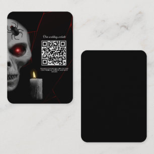 Red Lightning Skull Gothic Spider Candle Dark Mood Enclosure Card