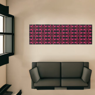 Red Lily Flower Abstract Runner