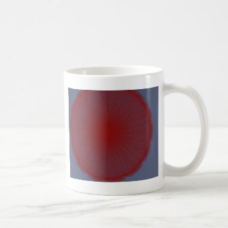red lime abstract art coffee mug