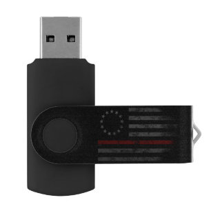 Red Line Betsy Ross American Flag USB Flash Drive