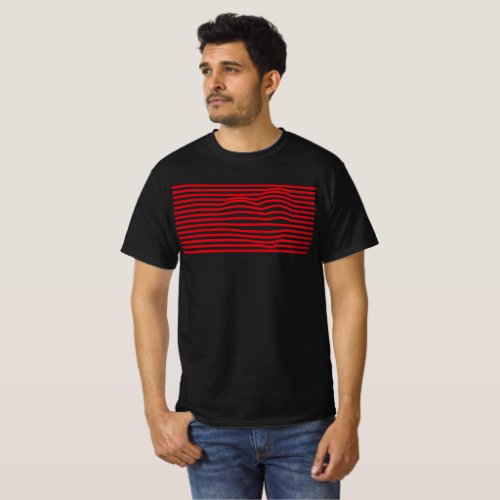  red line graphic heart t_shirts