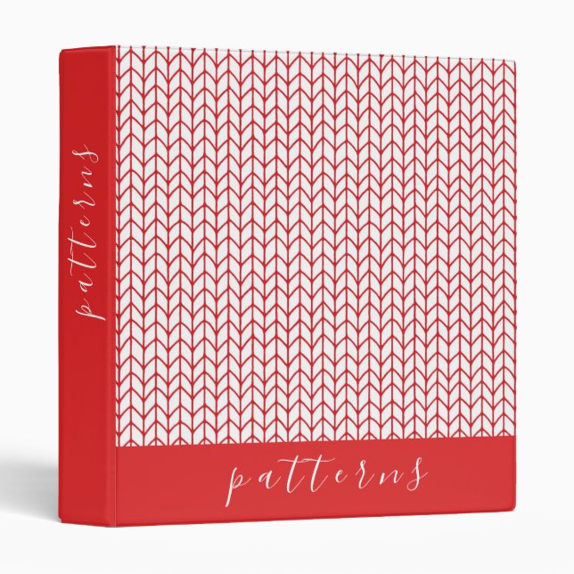 RED LINE KNIT 3-Ring Binder II (Front/Spine)