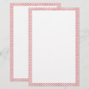 RED LINE KNIT 5.5x8.5 Stationery