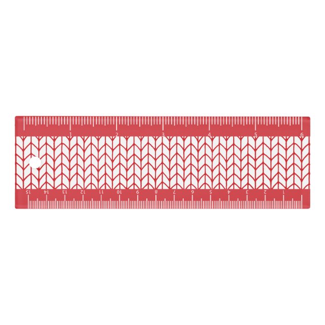 RED LINE KNIT 6" Ruler / Red (Front)