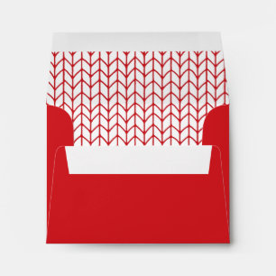 RED LINE KNIT A2 Envelope (note cards) / Red